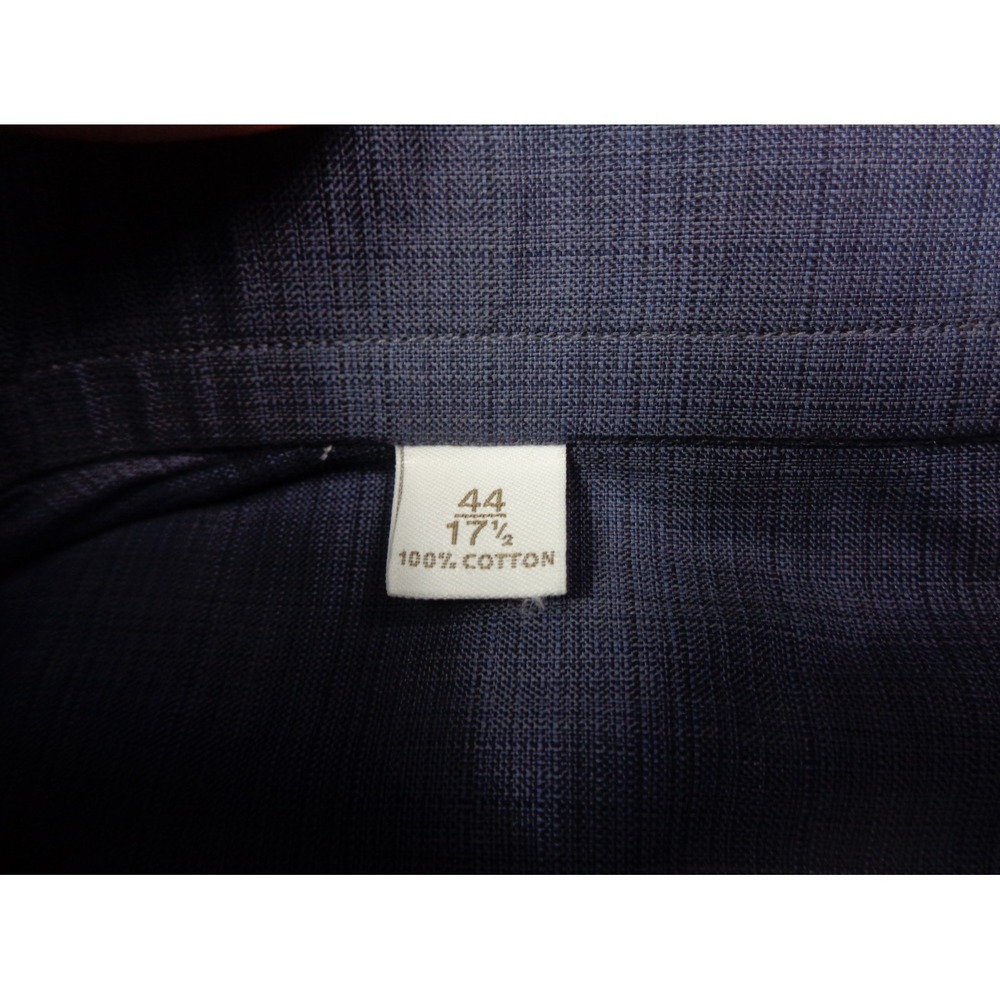 Brioni Ventiquattro Shirt Mens 17 1/2" 44 Neck Blue Long Sleeve Made in Italy - Picture 9 of 13
